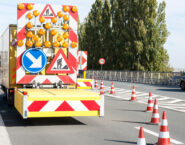 These trucks are specially designed for roadblocks